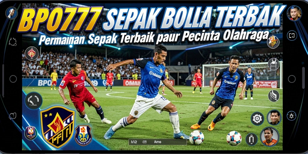 Tampilan gameplay BPO777 yang menegangkan dan seru saat pertandingan sepak bola.
