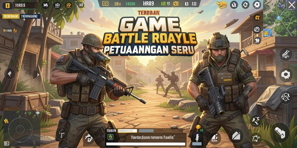 Tampilan gameplay menegangkan di game Battle Royale HR89.