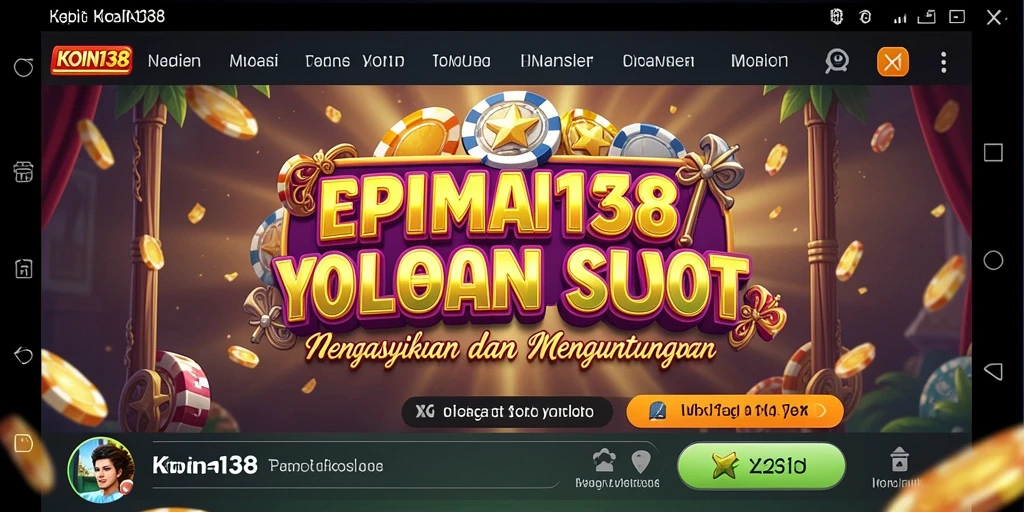 Tampilan gameplay KOIN138 dengan animasi slot yang memukau.