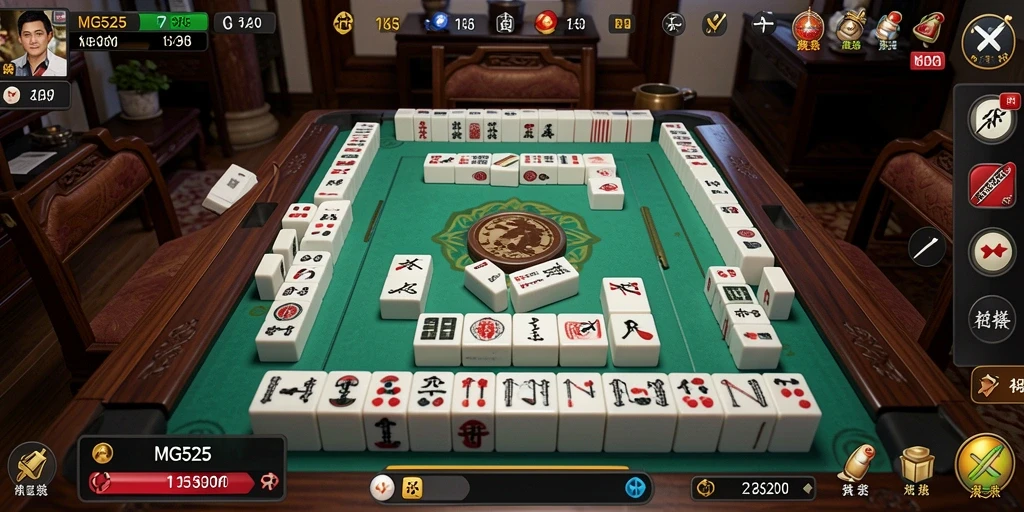 Tangkapan layar gameplay Mahjong MG525 yang seru dan menantang.