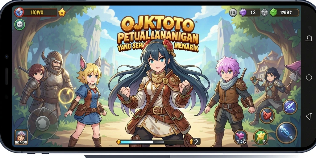 Tampilan gameplay OJKTOTO yang memukau dengan karakter anime.