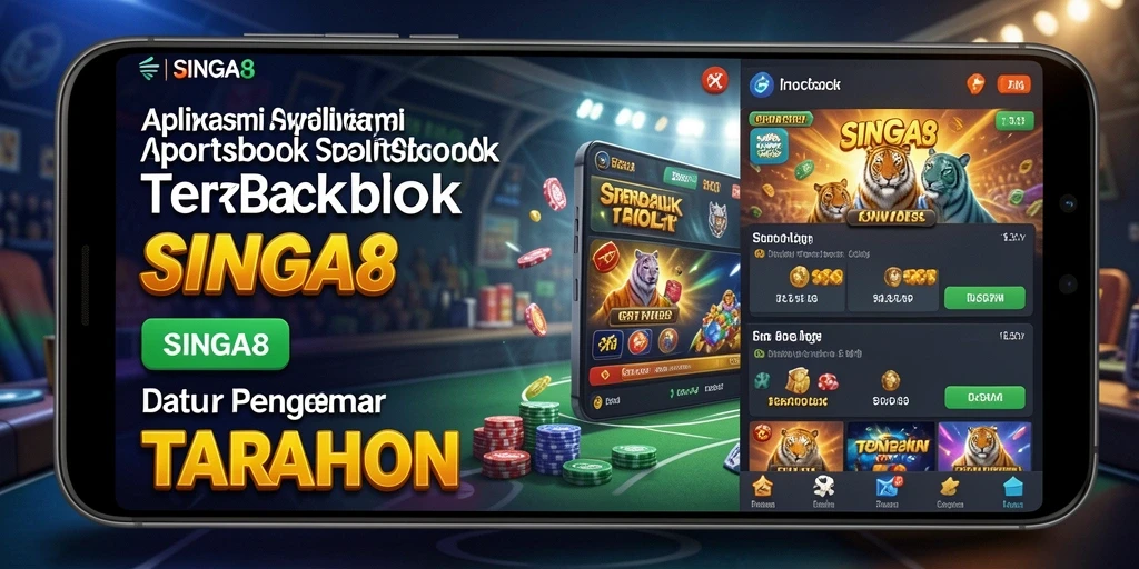 Screenshot gameplay SINGA8 menampilkan fitur taruhan olahraga yang interaktif.