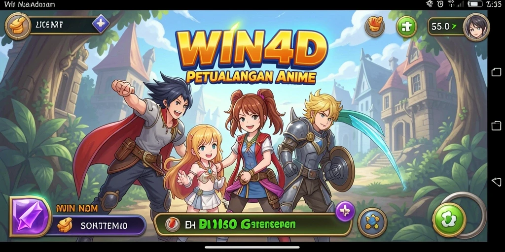 Tampilan menarik dari gameplay WIN4D yang penuh warna.