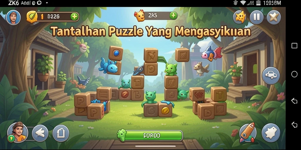Tampilan gameplay ZK6 yang seru dan menantang dalam kategori Puzzle.